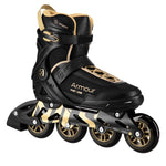 Nils Extreme ARMOUR roller skates black and gold size arany görkorcsolya