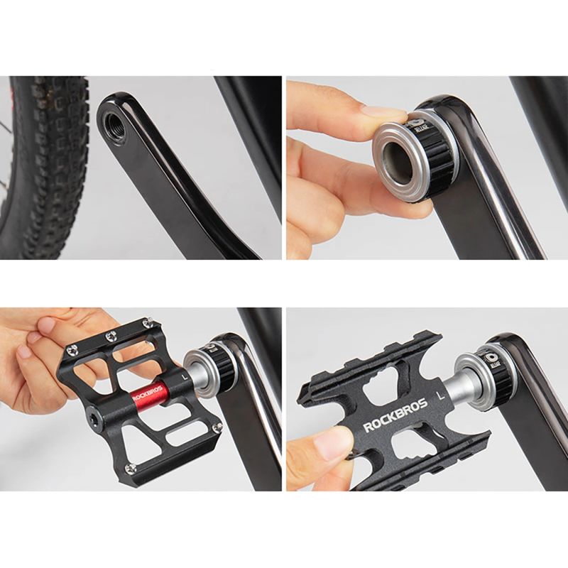 Rockbros Detachable Quick Release Bicycle Pedals - Black