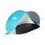 NILS CAMP NC3174 self-pitching beach tent, turquoise-gray szürke hátizsák