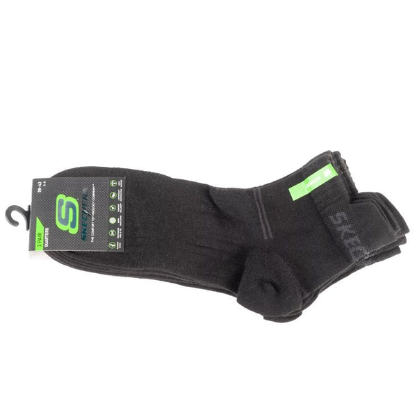 Skechers 3PPK Bamboo Mesh Quarter Socks SK42056-9999 Black 39-42 General