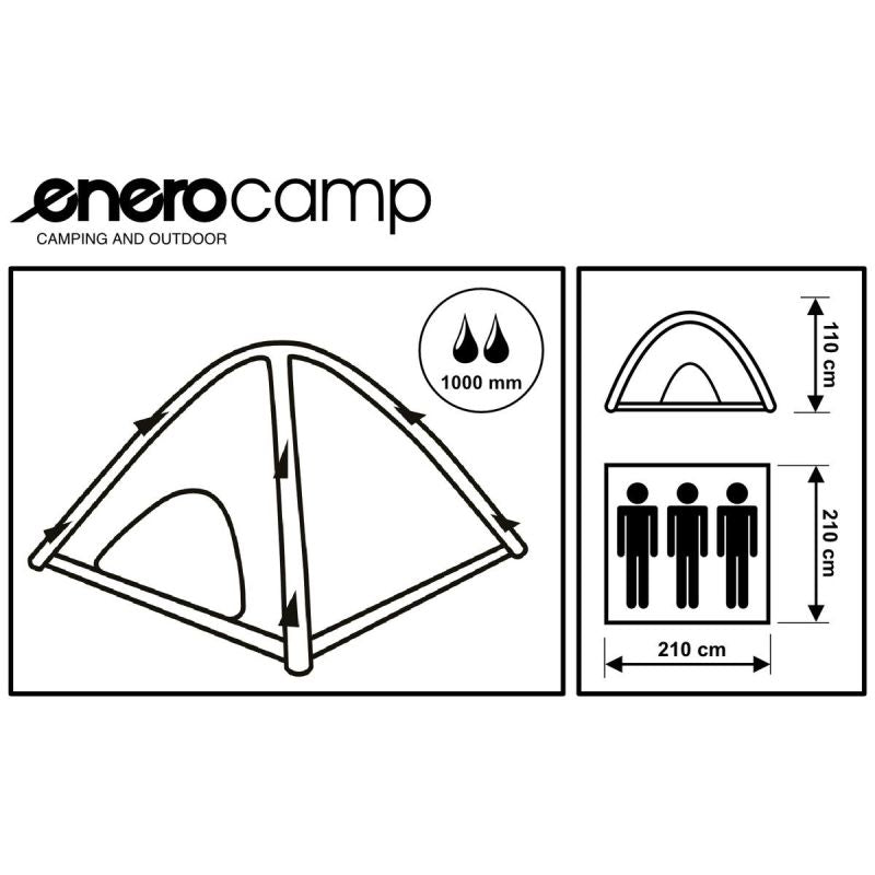Enero 3-PERSON HOLIDAY TENT INFLATABLE CAMP tents, tourist equipment