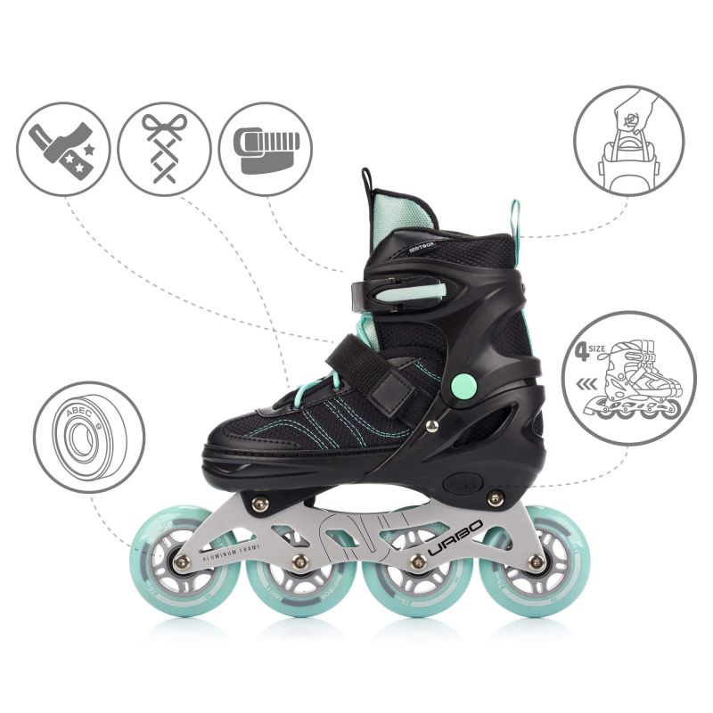 Meteor Roller Skates L 38-41 Urbo Black/Mint