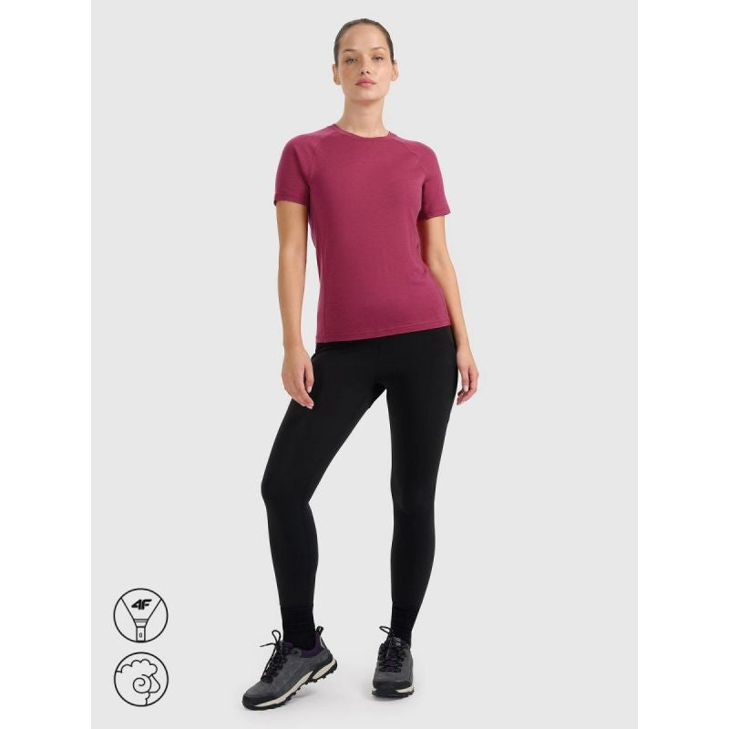 Women's Merino Wool Trekking T-shirt 4F 4FWAW25TFTSF1527-53S