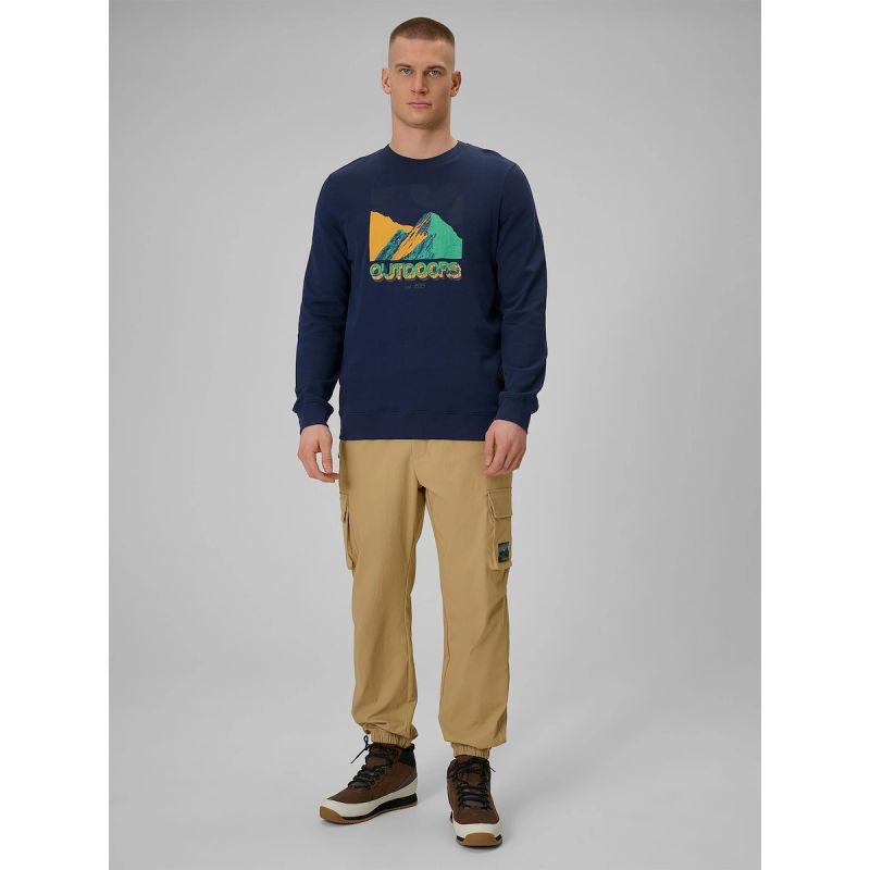 Longsleeve with print for men 4F 4FRAW25TLONM618-31S hosszú ujjú póló