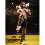 DBX Bushido Shin Guards - Undefeated fekete protectors and knee pads