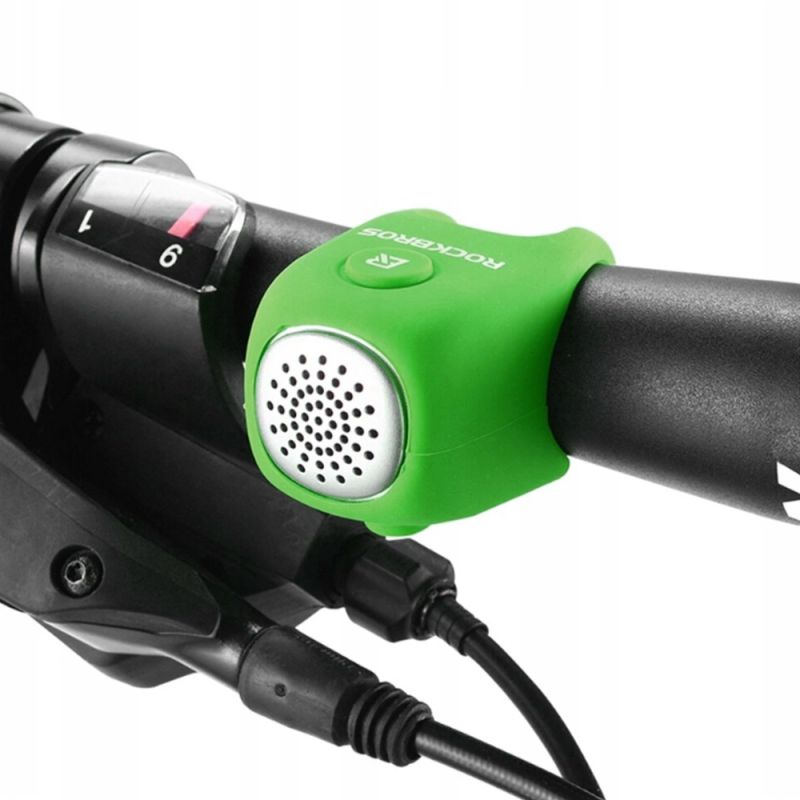 Rockbros electronic bicycle bell - green