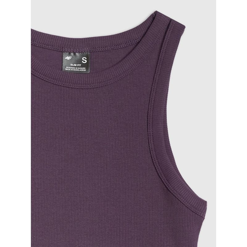 Women's slim ribbed knit top 4F