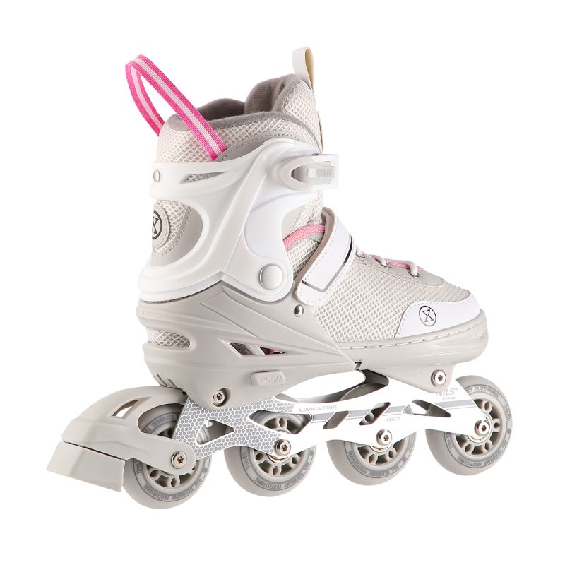 NH18188A 2in1 GREY-PINK SIZE S(29-33) ROLLER SKATING WITH HOCKEY SLIDE NILS EXTREME rózsaszín papucs