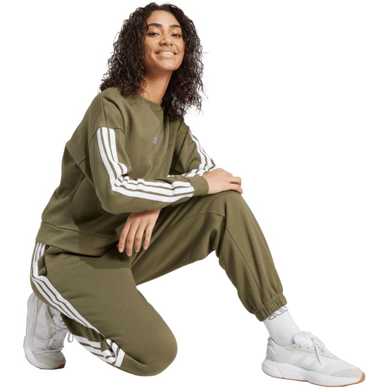adidas Essentials 3-Stripes Fleece Loose-Fit W JX7698 pants Nadrág