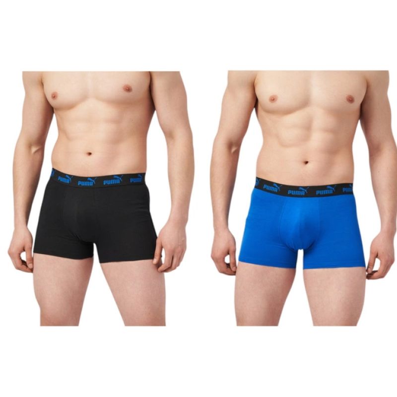 Puma men's boxer briefs 2-Pack blue black comfortable cotton kék alsónemű
