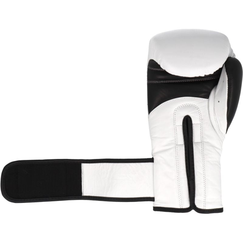 MASTERS FIGHT EQUIPMENT MASTERS RBT-PERFECT-GRIP Leather Boxing Gloves 12 oz biało - czarne kesztyű 01587-12-0105
