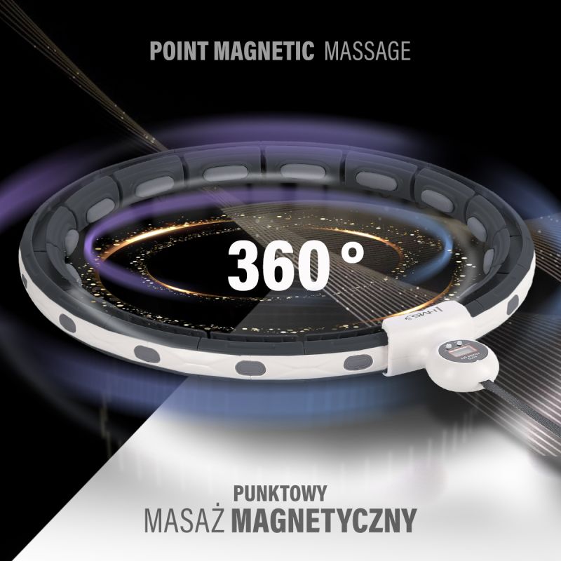 HMS Magnetic Hula Hop Set Black Hhm15 With Counter + Slimming Belt Br163 Red piros szett 17-44-654