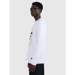 Men's longsleeve regular with print 4F 4FRAW25TLONM606-10S hosszú ujjú póló