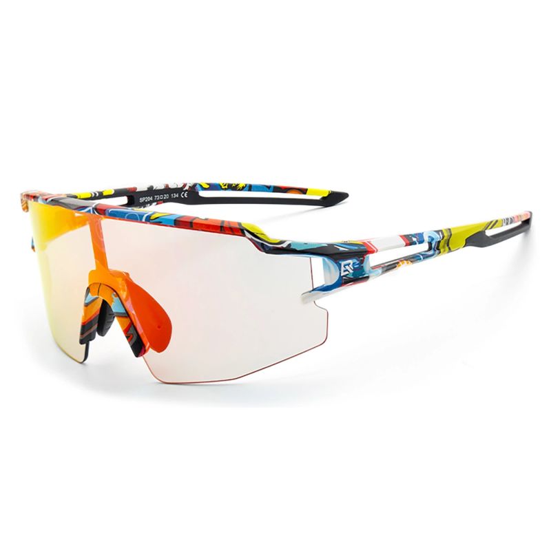 Rockbros Photochromic Cycling Glasses with UV Protection and Corrective Insert - Multicolor multikolor glasses, training equipment