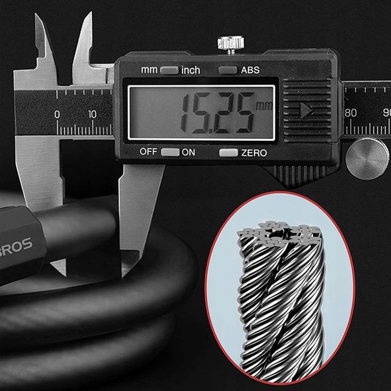 Rockbros bicycle lock with combination 1.8 m - black
