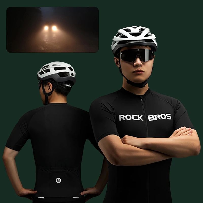 Rockbros 15120002005 Cycling Jersey with Sleeves - Black fekete short