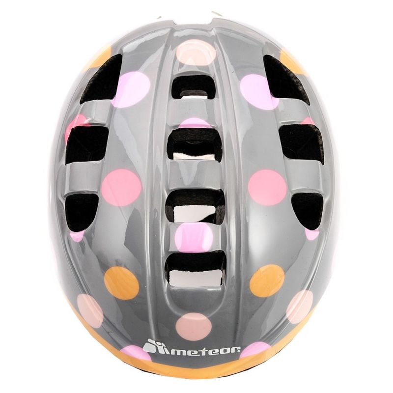 Meteor MA-2 dots Junior bicycle helmet szürke helmets, protectors and knee pads