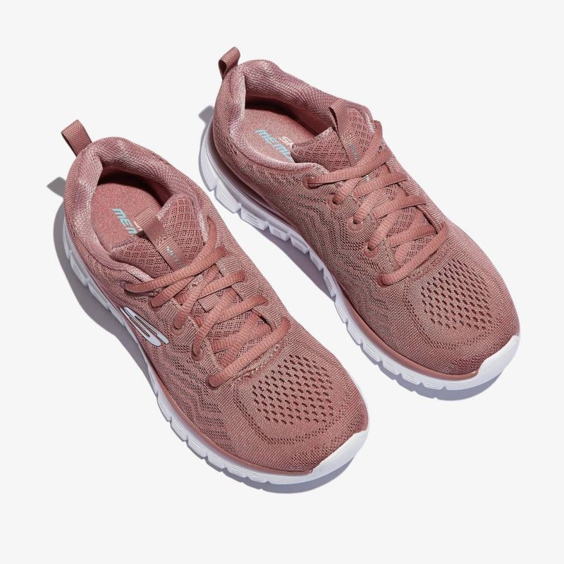 Skechers Graceful Get Connected Pink Women's Sneakers (12615-MVE) Cipő