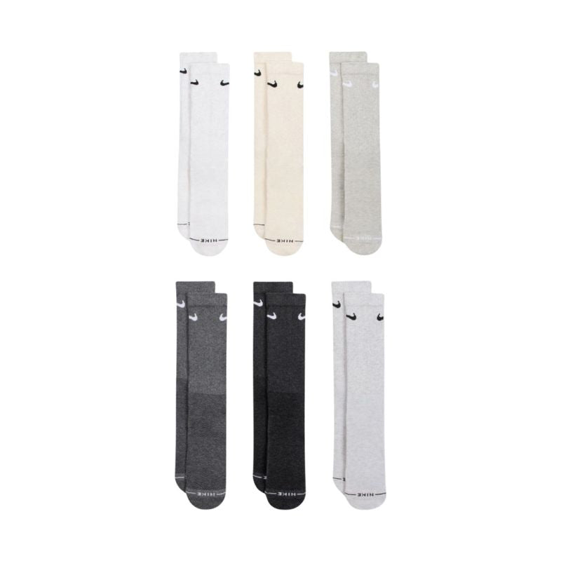 Nike Everyday Elevated Socks 6 Pairs Gray, krém ruházat 15892842-46