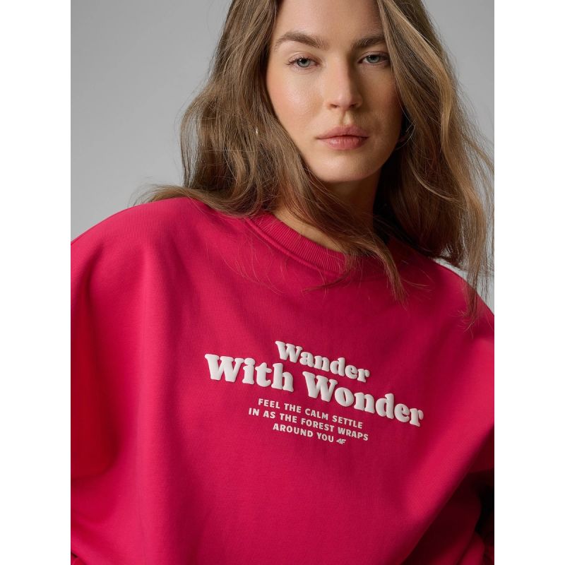 Women's oversize sweatshirt without hood 4F