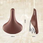 Rockbros 6800S retro comfort bicycle saddle - brown