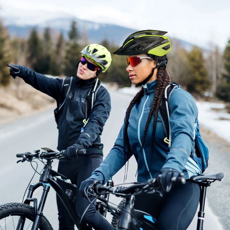 Wozinsky MTB Bike Helmet with Removable Visor and Rear USB Light L - Black and Yellow czarny || żółty védőfelszerelés HT-28VCB-199834