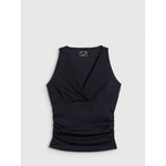 Women's slim top with gathers 4F