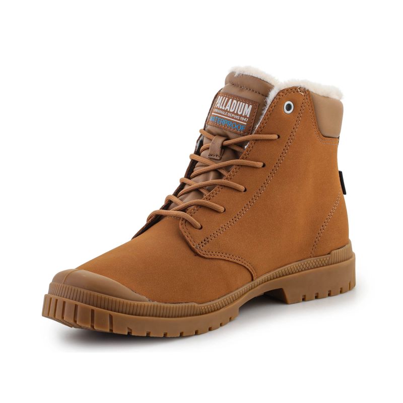 Palladium sp20 Cuff Leather Waterproof WL M 79067-257-M Mahogany shoes Cipő