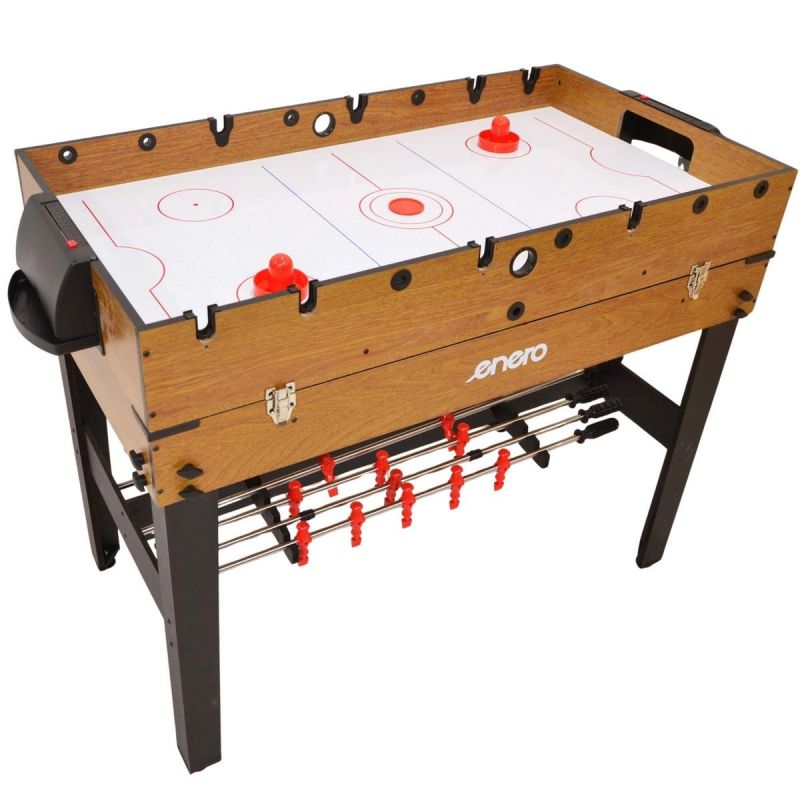 Enero 3-in-1 WOODEN TABLE FOR FOOTBALL, BILLIARDS, AIR HOOKUP fekete table games, tables