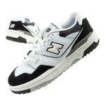 New Balance 550 youth sports sneakers leather fashionable black white fekete utcai cipő