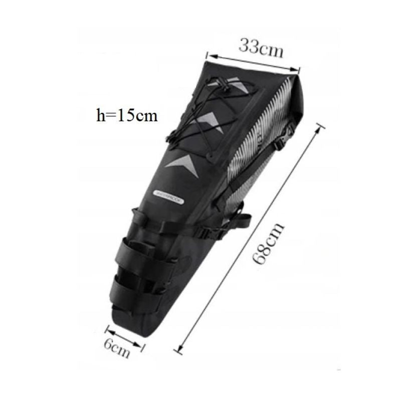 Rockbros Roll Saddle 10L fekete táska