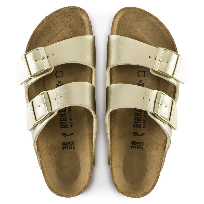 Birkenstock Arizona Birko-Flor Gold Women's Slides Regular Wide (1016110) cipő