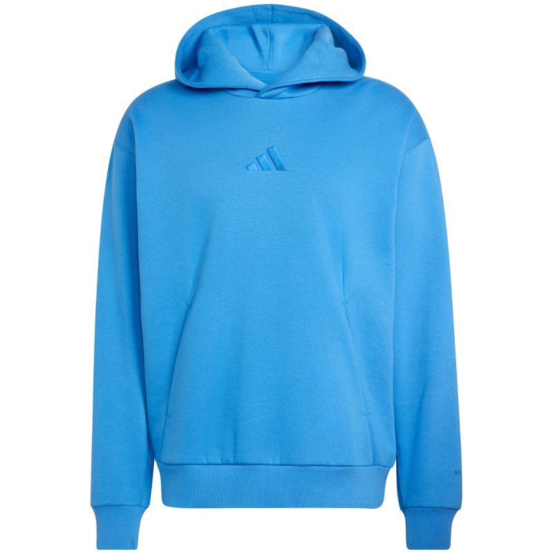 Men's adidas ALL SZN Fleece Hoodie KC3182 kék kapucnis pulóver