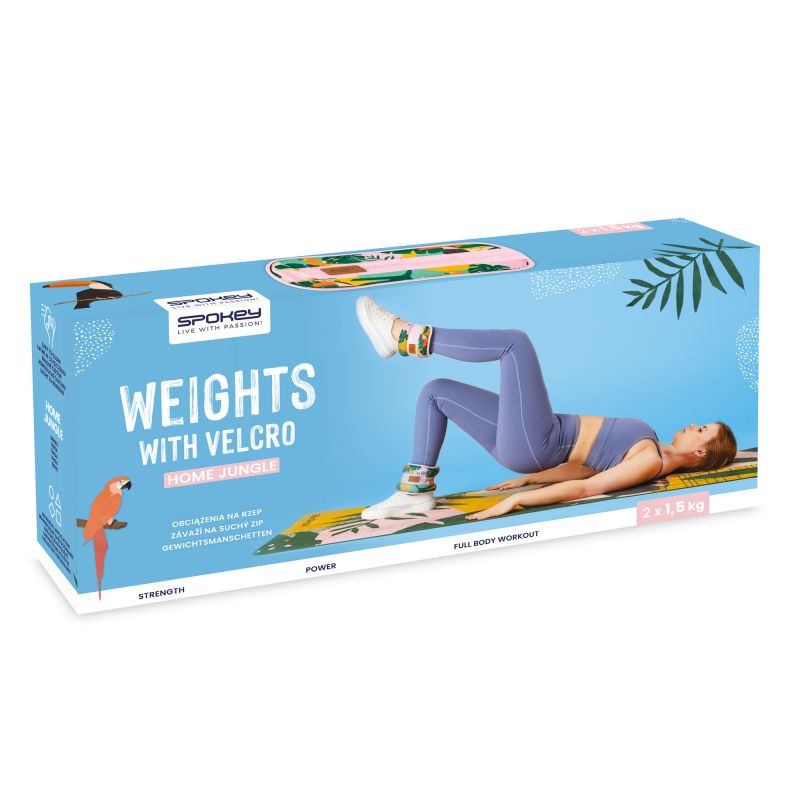 Spokey HOME JUNGLE ankle and wrist weights 2x 1.5 kg 1,5 kg edzéssegítő