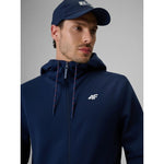 Men's zip-up sweatshirt with hood 4F