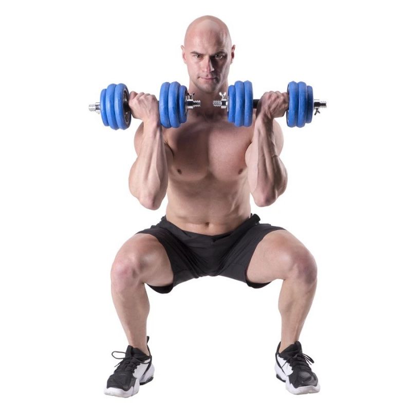 HMS SGG30 BAR 2-in-1 weight set (barbell and dumbbells) 30 kg póló 17-59-133