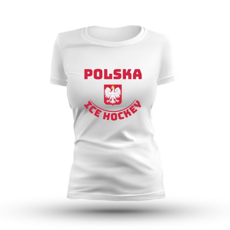 Inny Ice Hockey Polska W SREBICEPLTS-RD-W T Póló fehér