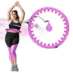 HMS Plus size hula hoop HHW12 with studs and weight purple lila edzőfelszerelés 17-44-525
