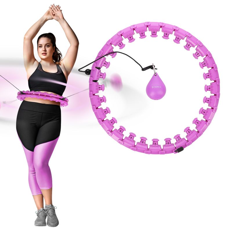 HMS Plus size hula hoop HHW12 with studs and weight purple lila edzőfelszerelés 17-44-525