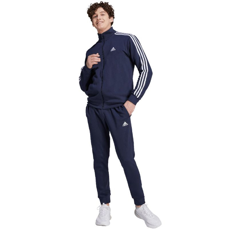 adidas Basic 3-Stripes Fleece M tracksuit IJ6064 Polár pulóver