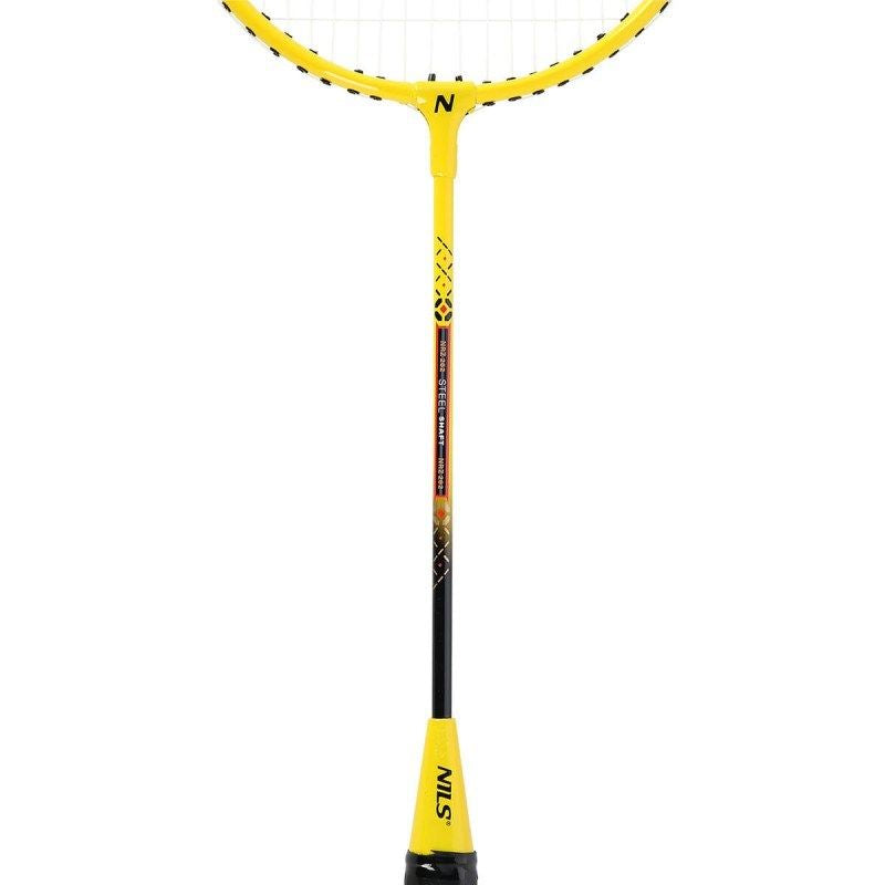 NILS NRZ262 ALUMINUM badminton set 2 rackets, 3 feather shuttlecocks, net 600x60cm, cover kabát