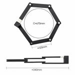 Rockbros 32140003001 foldable bicycle lock with key and handle, 88cm - black
