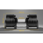 Rebel Active Adjustable Cast Iron Dumbbell Automatic 36kg, 2kg Stroke edzőfelszerelés RBA-2332-36
