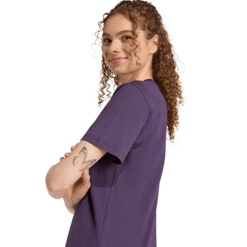 adidas Essentials Small Logo Cotton Purple Women's T-Shirt JY4966 Ruházat