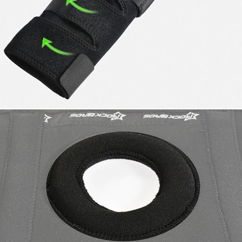 Rockbros sports protector for patella and knee joint, size - black fekete protectors and knee pads