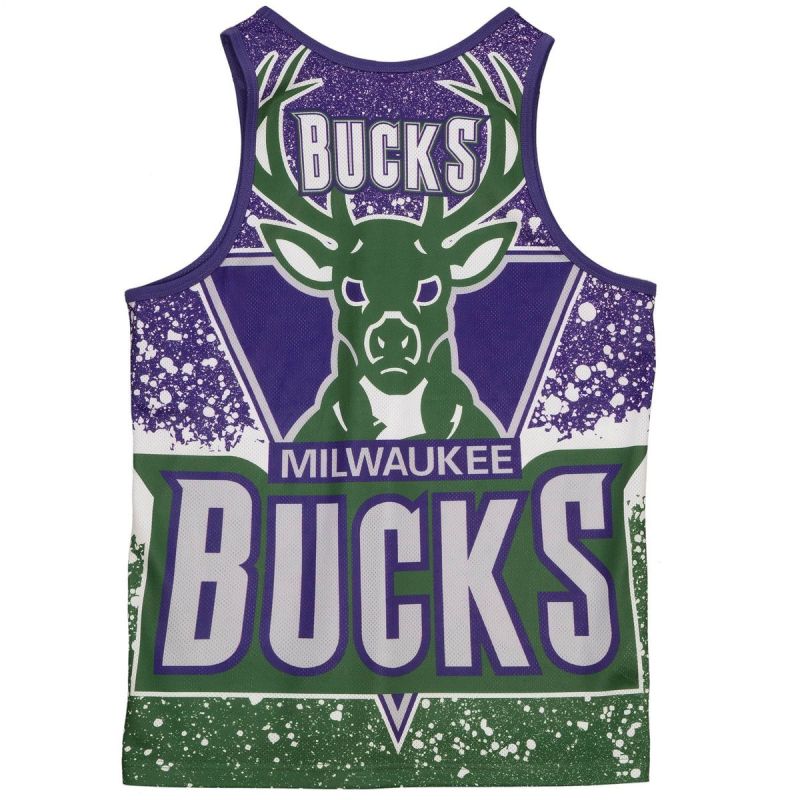Mitchell & Ness NBA Milwaukee Bucks Men's Sleeveless Tank Top 4xl atléta