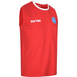 TOP TEN Kick light sleeveless top "BASIC" (WAKO APPROVED) czerwony+m póló 0416182-02M