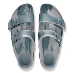 Birkenstock women's ARIZONA EVA BASALT GRAY/STONE COIN MULTI flip-flops (narrow width)