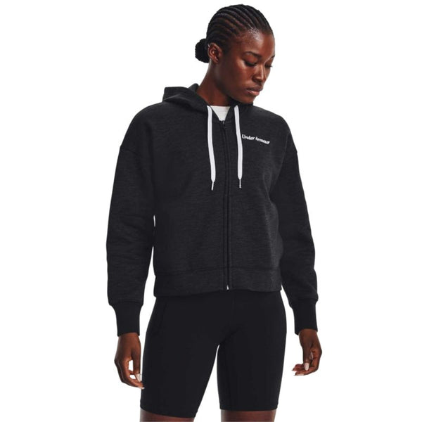 Under Armour Armor Essential Fleece Script FZ Hoodie W 1374106-001 Pulóver