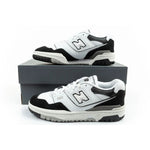 New Balance 550 youth sports sneakers leather fashionable black white fekete utcai cipő